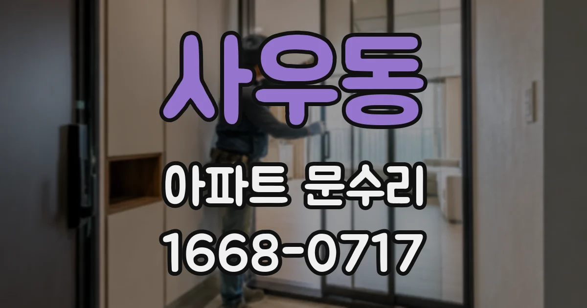 사우동 아파트 문수리