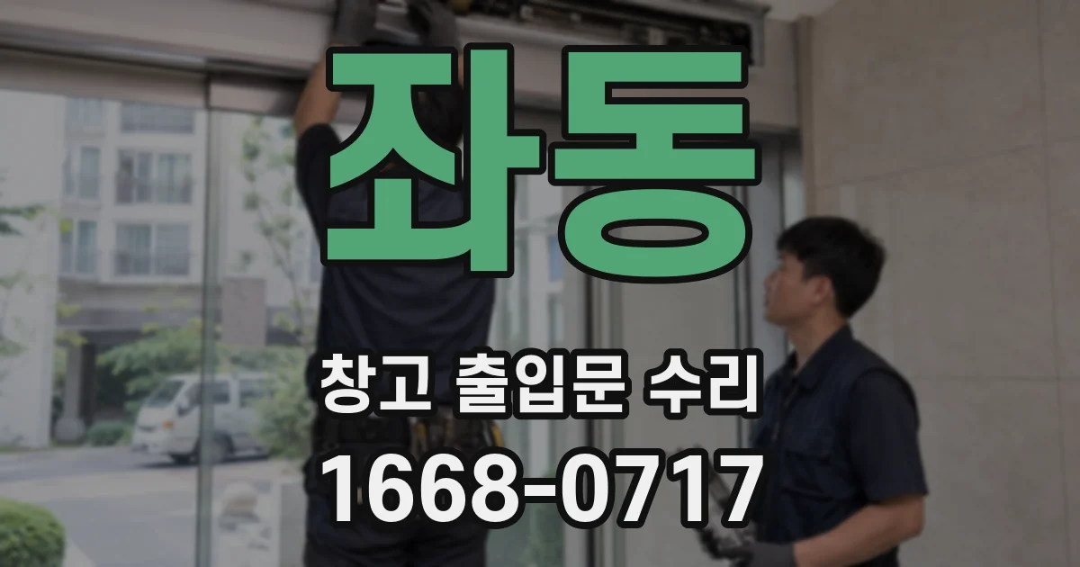 좌동 창고 출입문 수리