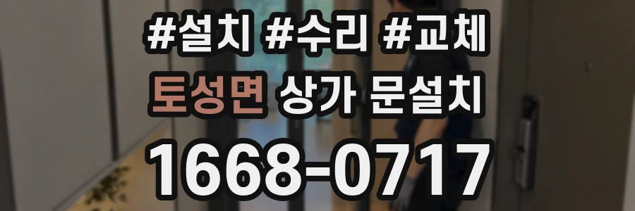 토성면 상가 문설치