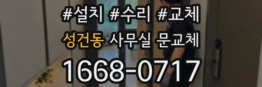 성건동 사무실 문교체