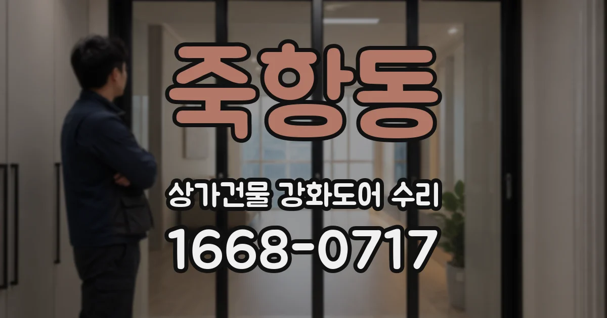 죽항동 상가건물 강화도어 수리