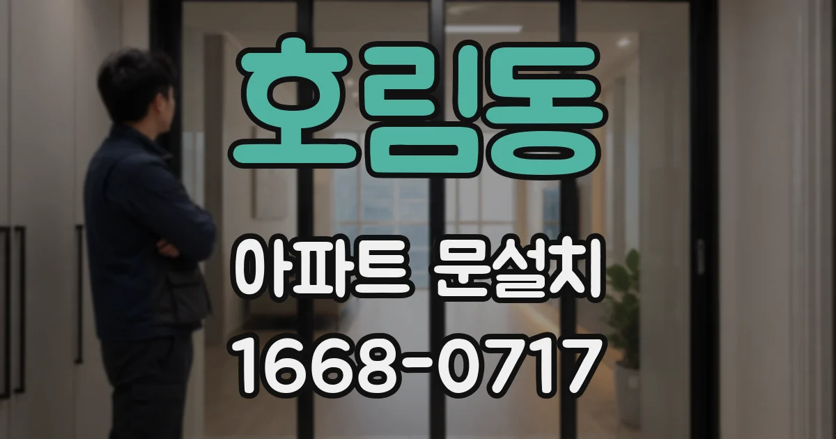 호림동 아파트 문설치