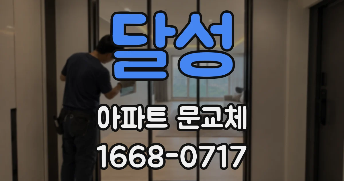 달성 아파트 문교체