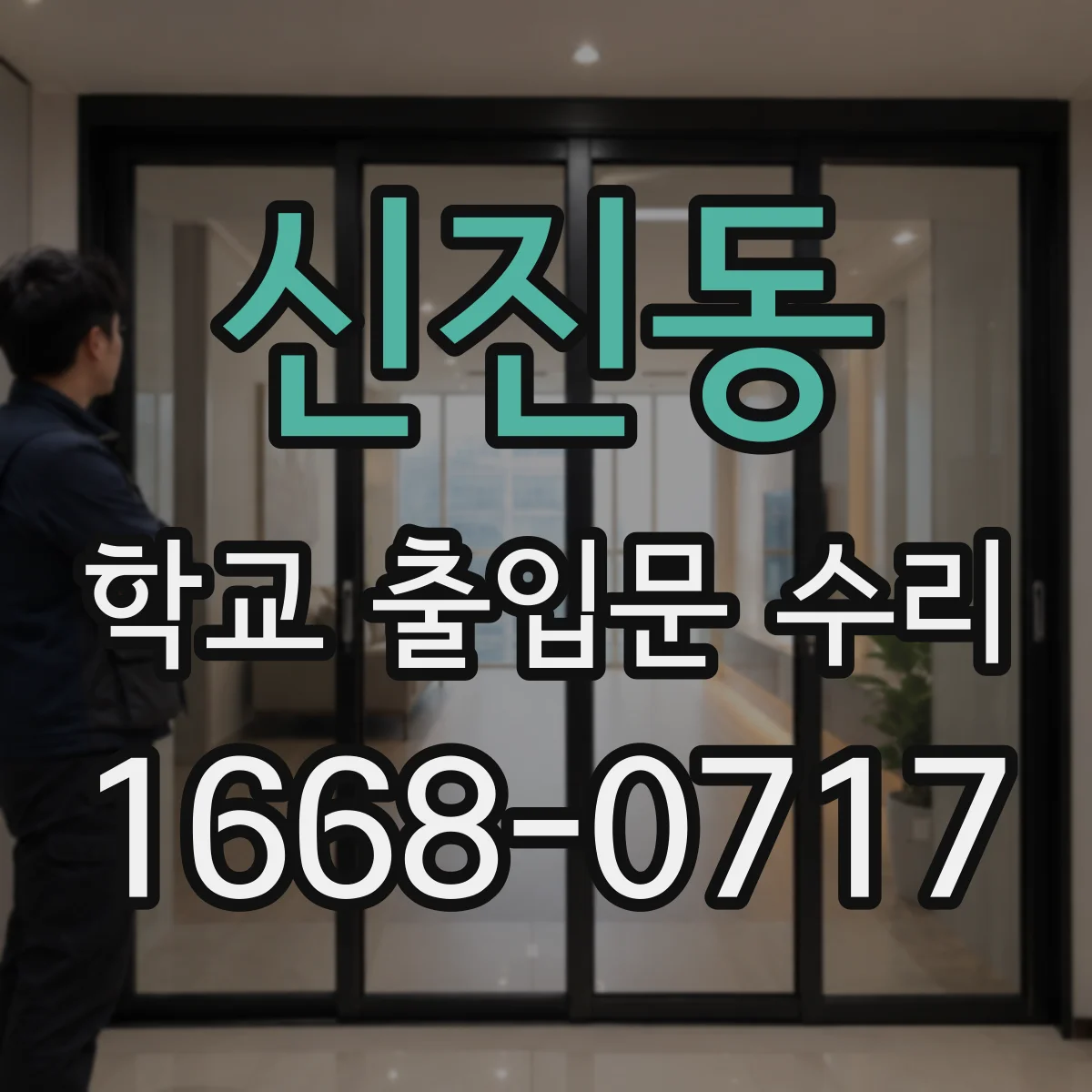 신진동 학교 출입문 수리