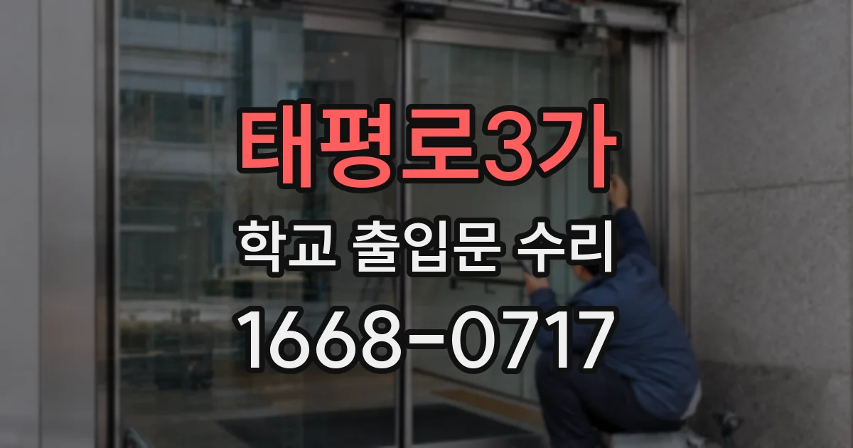 태평로3가 학교 출입문 수리
