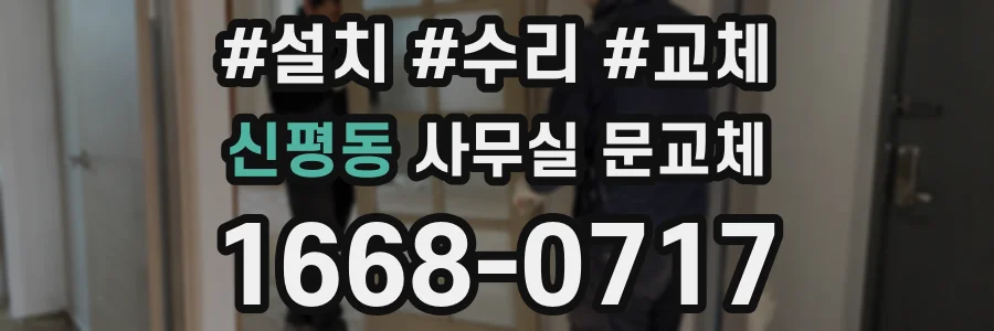 신평동 사무실 문교체