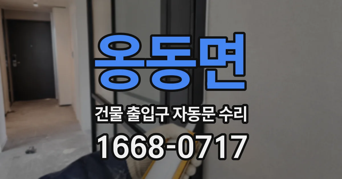 옹동면 건물 출입구 자동문 수리