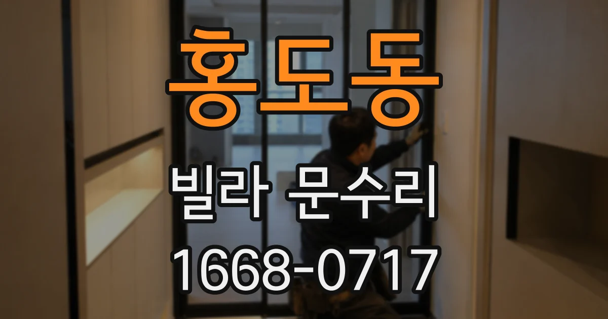 홍도동 빌라 문수리