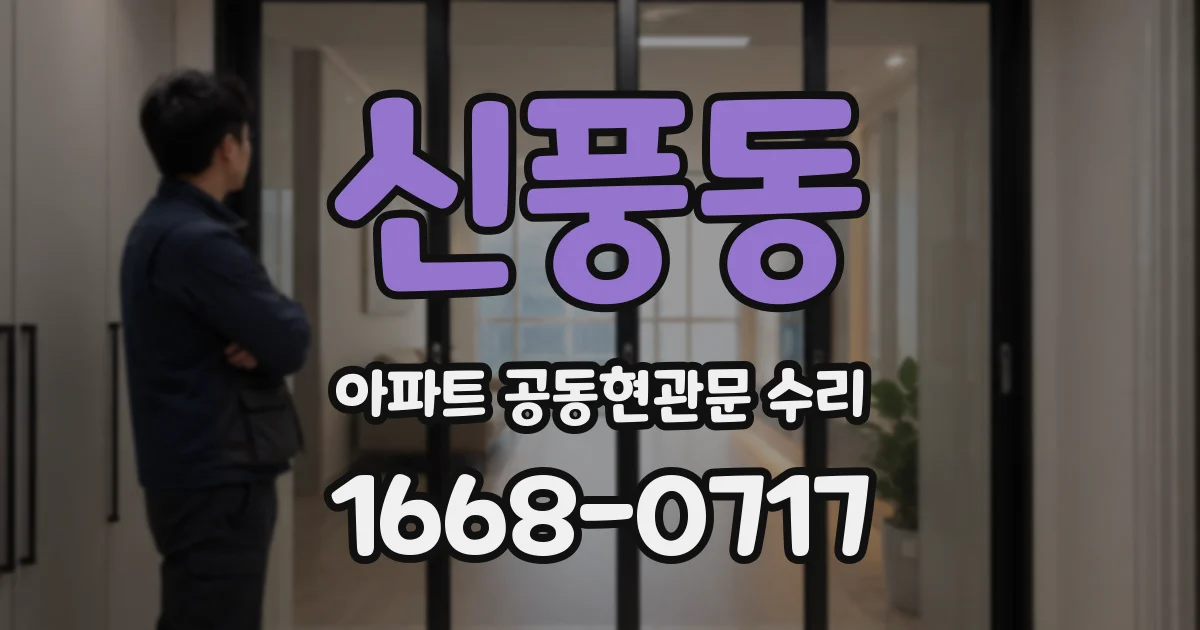 신풍동 아파트 공동현관문 수리