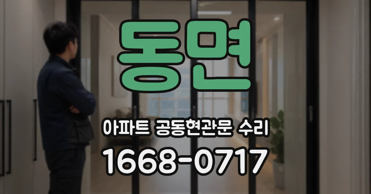 동면 아파트 공동현관문 수리