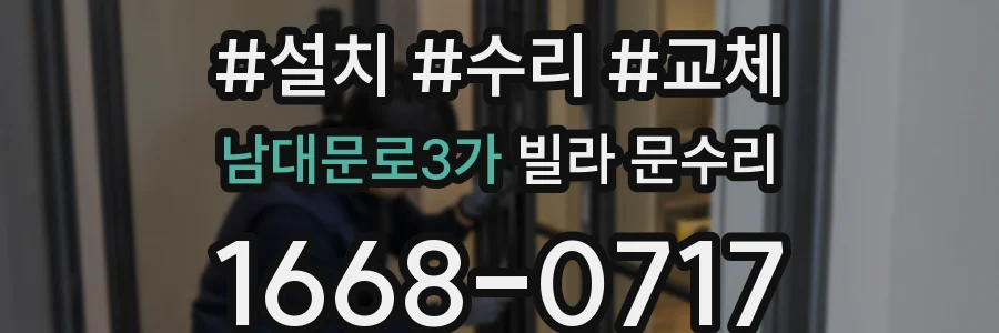 남대문로3가 빌라 문수리