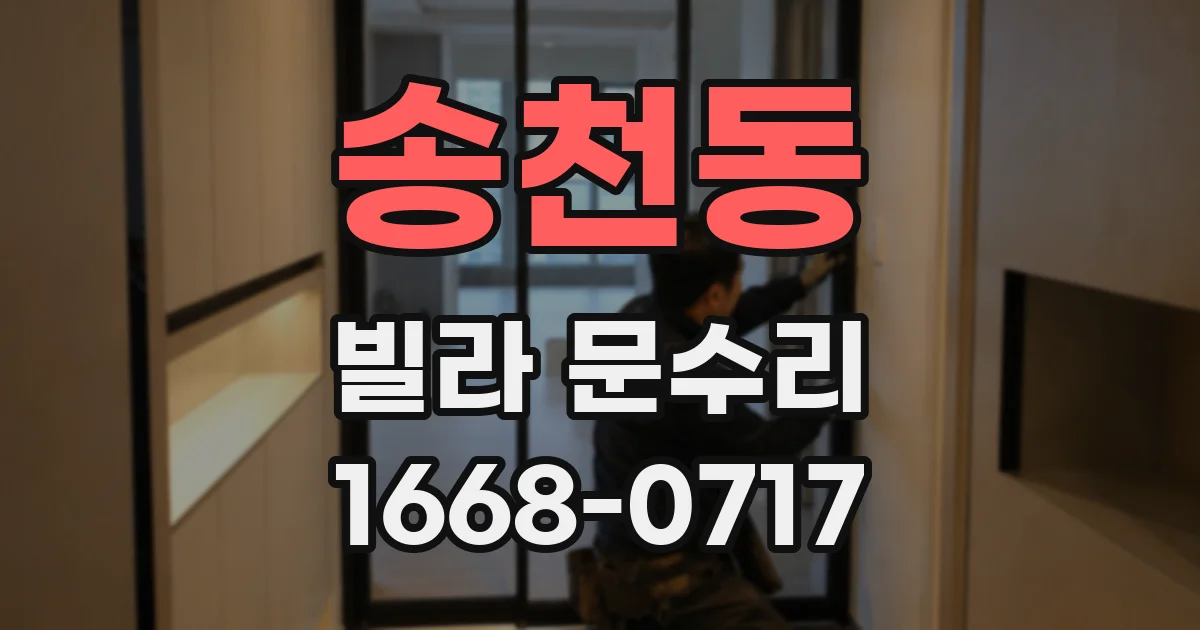 송천동 빌라 문수리