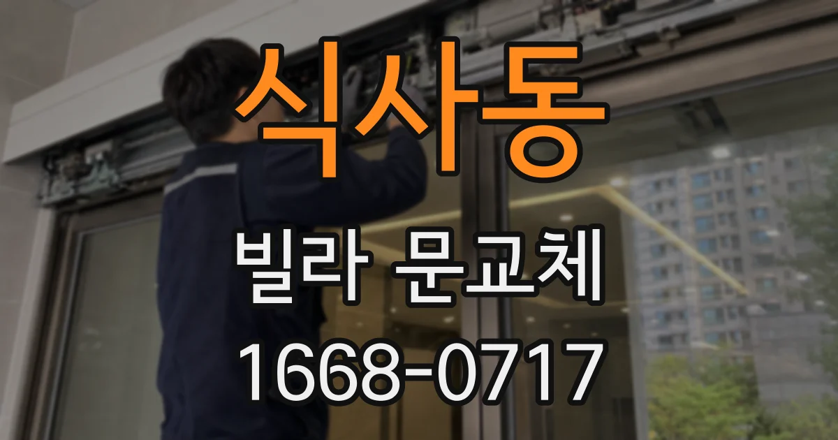 식사동 빌라 문교체