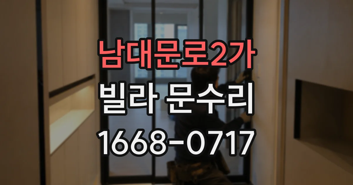 남대문로2가 빌라 문수리