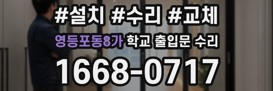 영등포동8가 학교 출입문 수리