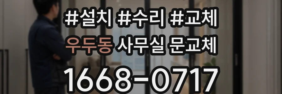 우두동 사무실 문교체