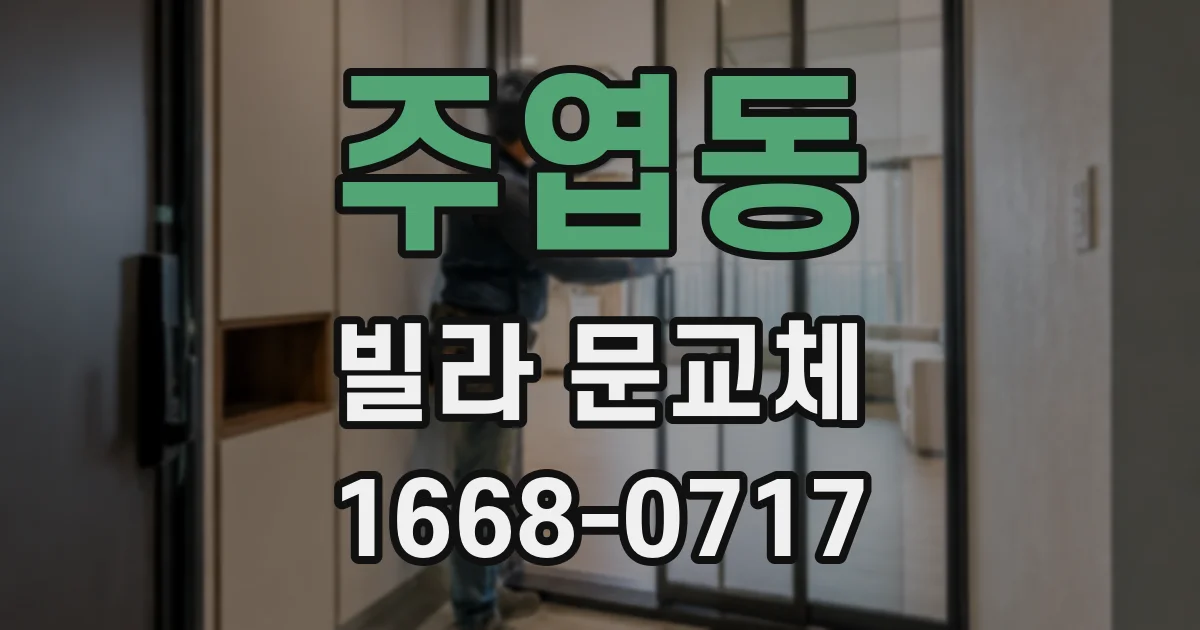 주엽동 빌라 문교체