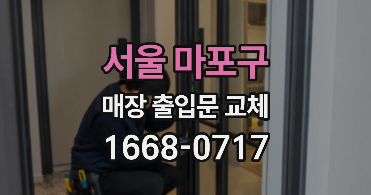 서울 마포구 매장 출입문 교체