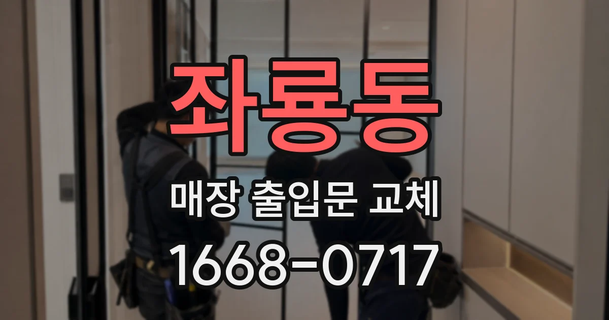 좌룡동 매장 출입문 교체