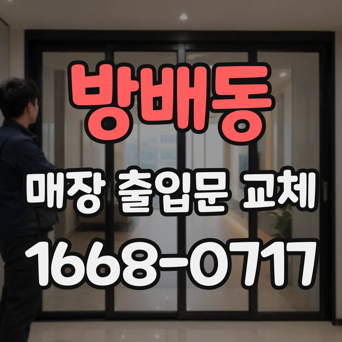 방배동 매장 출입문 교체