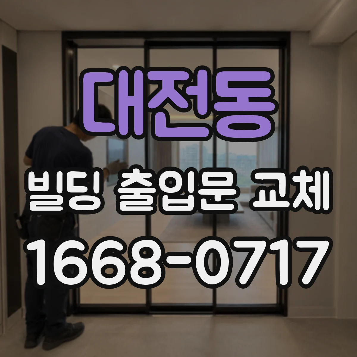 대전동 빌딩 출입문 교체
