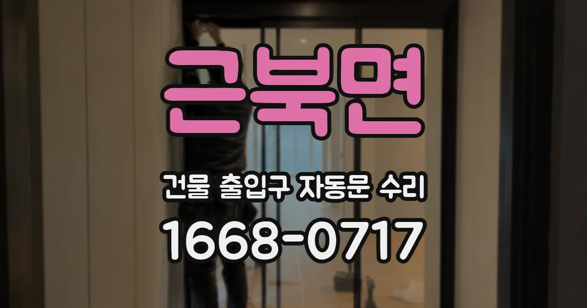 근북면 건물 출입구 자동문 수리