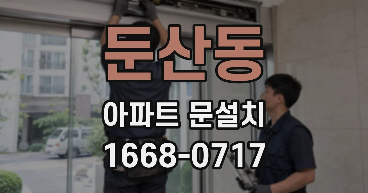 둔산동 아파트 문설치