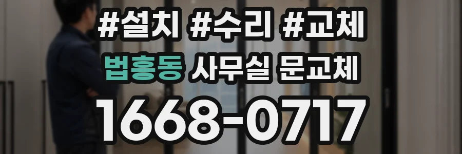 법흥동 사무실 문교체
