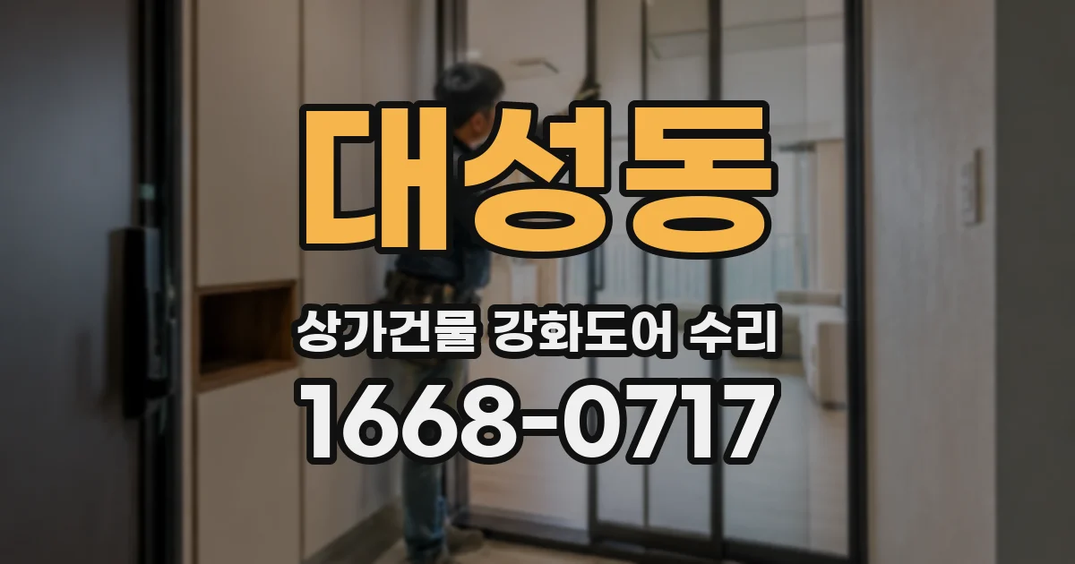 대성동 상가건물 강화도어 수리