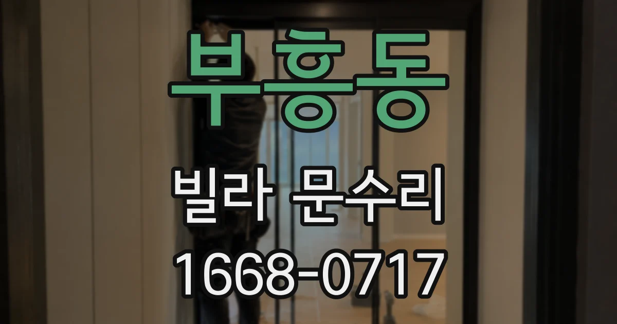 부흥동 빌라 문수리