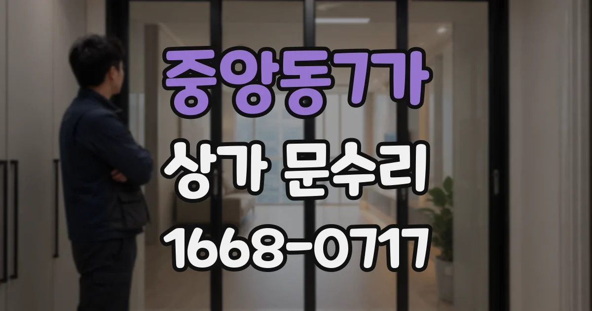 중앙동7가 상가 문수리