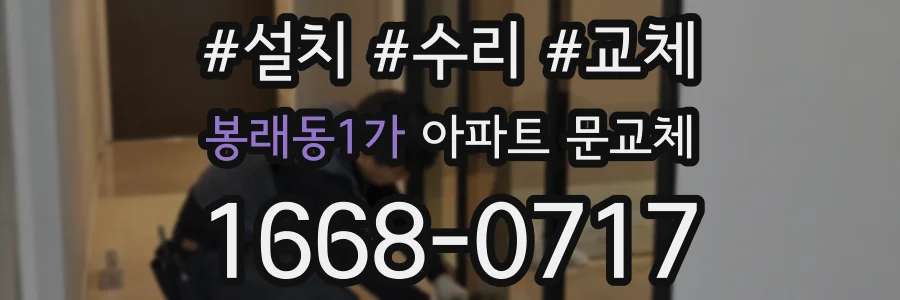 봉래동1가 아파트 문교체