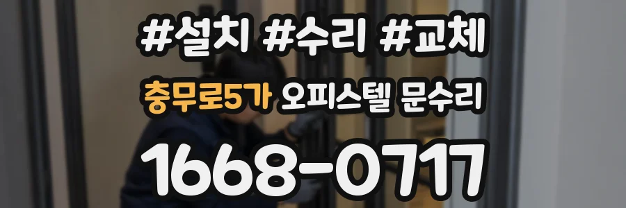 충무로5가 오피스텔 문수리