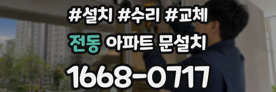전동 아파트 문설치