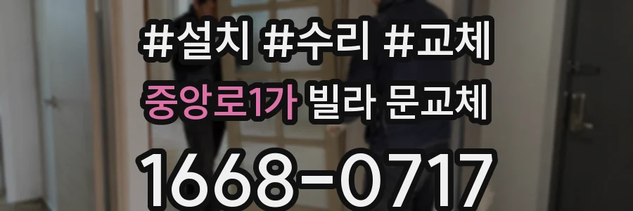 중앙로1가 빌라 문교체