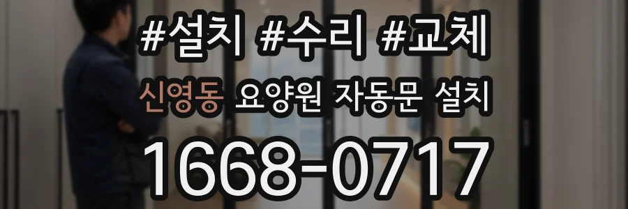 신영동 요양원 자동문 설치