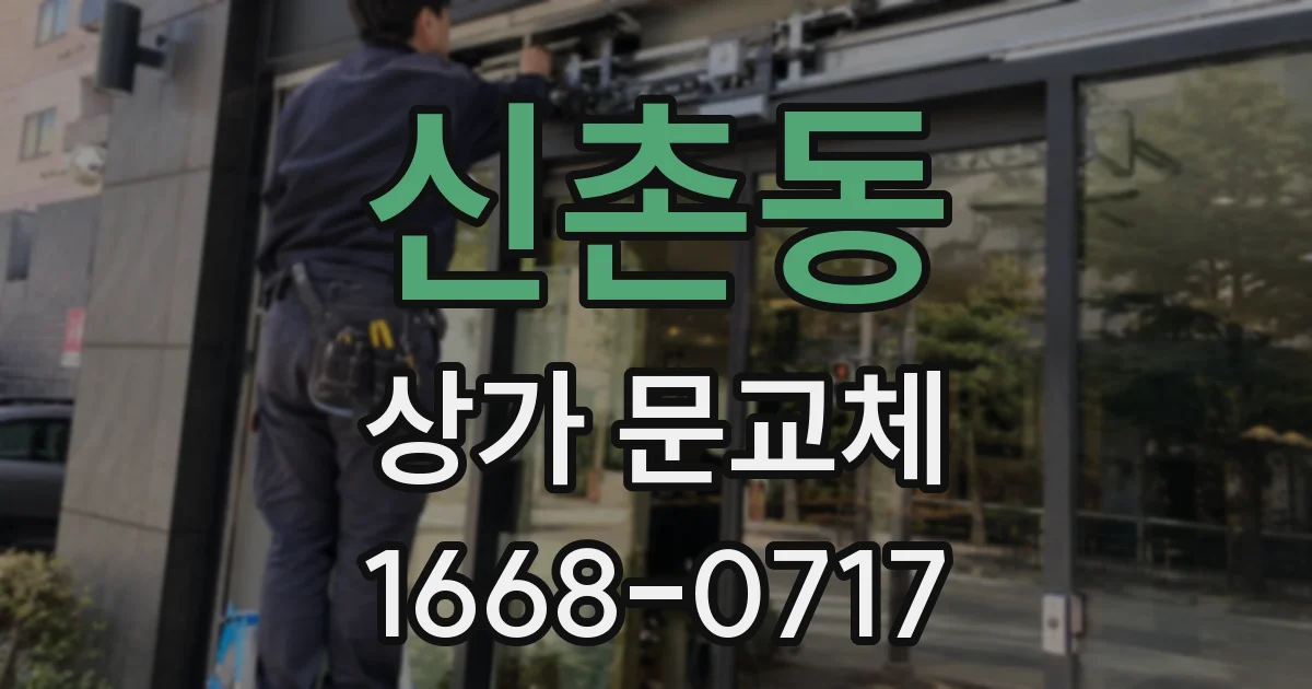 신촌동 상가 문교체