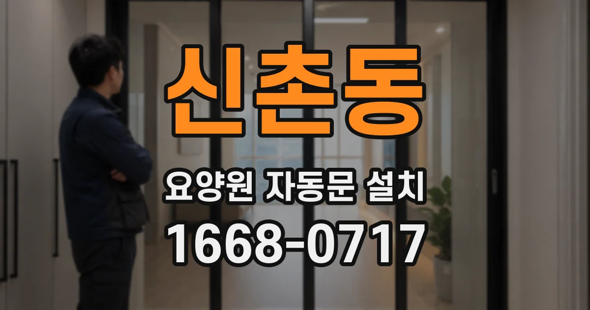 신촌동 요양원 자동문 설치