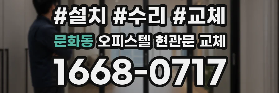 문화동 오피스텔 현관문 교체