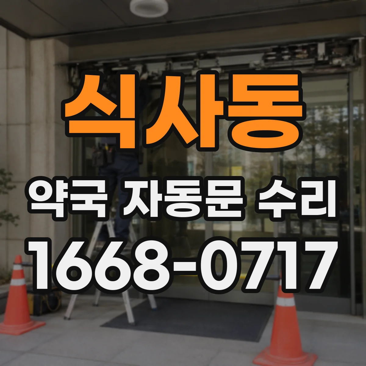 식사동 약국 자동문 수리