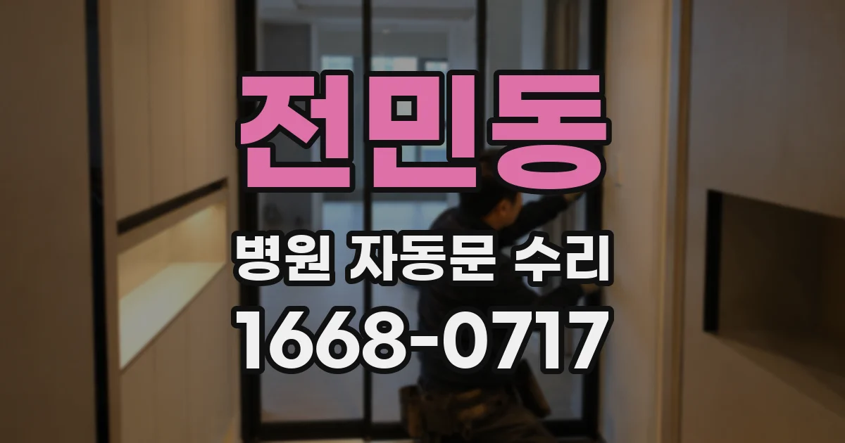 전민동 병원 자동문 수리