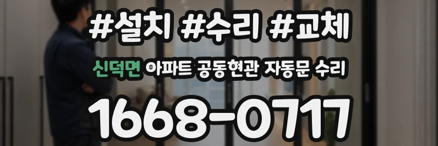 신덕면 아파트 공동현관 자동문 수리