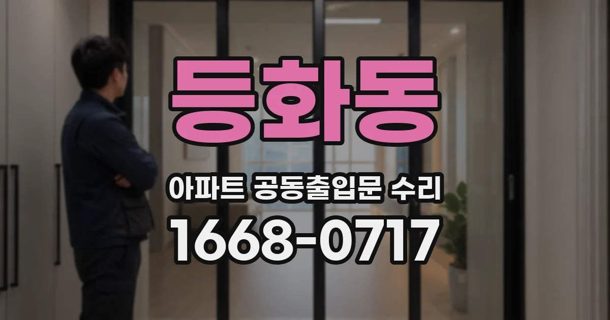 등화동 아파트 공동출입문 수리