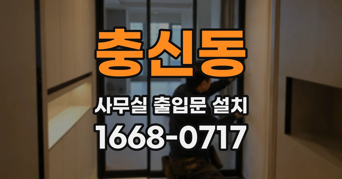 충신동 사무실 출입문 설치