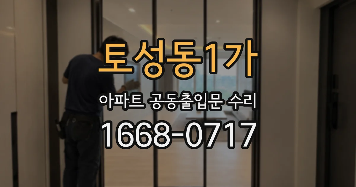 토성동1가 아파트 공동출입문 수리