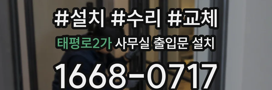 태평로2가 사무실 출입문 설치