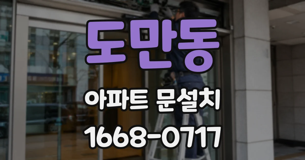 도만동 아파트 문설치