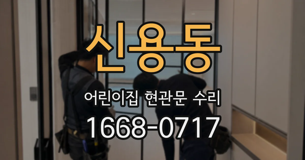 신용동 어린이집 현관문 수리