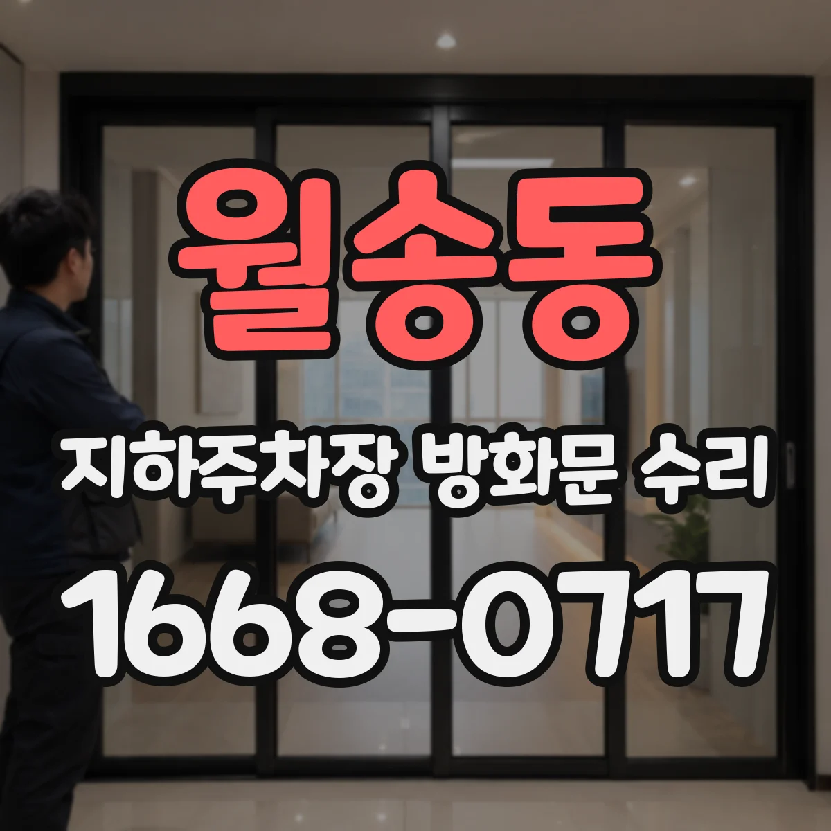 월송동 지하주차장 방화문 수리