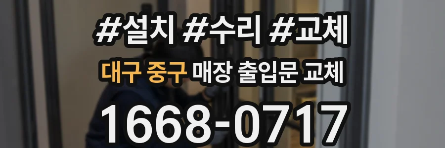 대구 중구 매장 출입문 교체